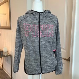 PINK Victoria’s Secret - gray and pink hoodie